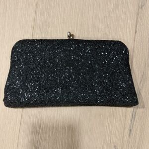 Vintage sparkly black clutch